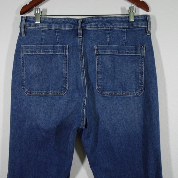 Ralph Lauren High Rise Jeans Women's Size 12 Blue Denim Flared Casual - Picture 5 of 10